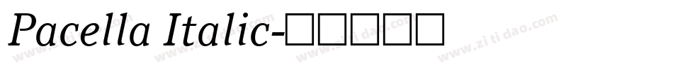 Pacella Italic字体转换